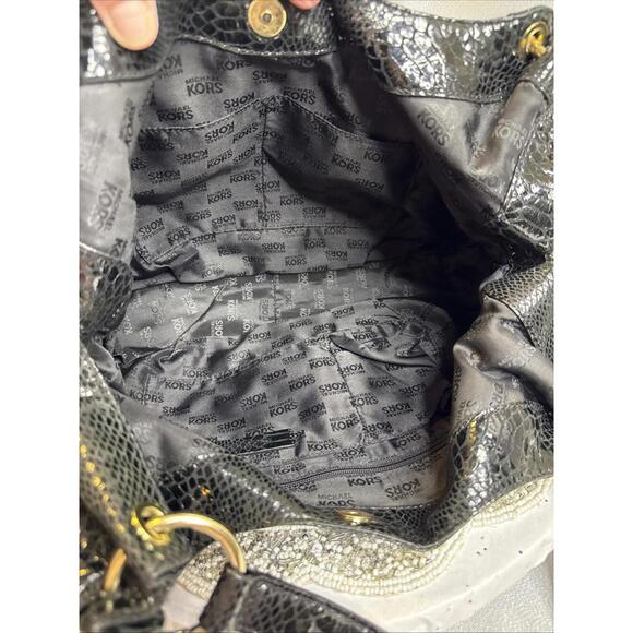 Michael Kors Black Patent Leather Snake - Picture 13 of 15